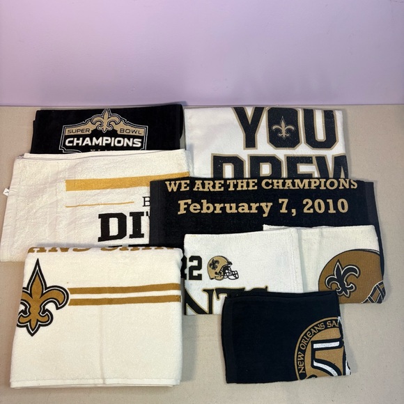 New Orleans Saints Towels Lot of 8 - Picture 1 of 10